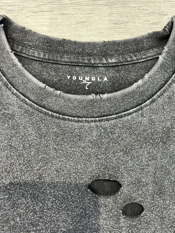 YoungLA- 3022 - Anarchy Cropped Tanks- Mens Large Grey- Sold Out!. gallery