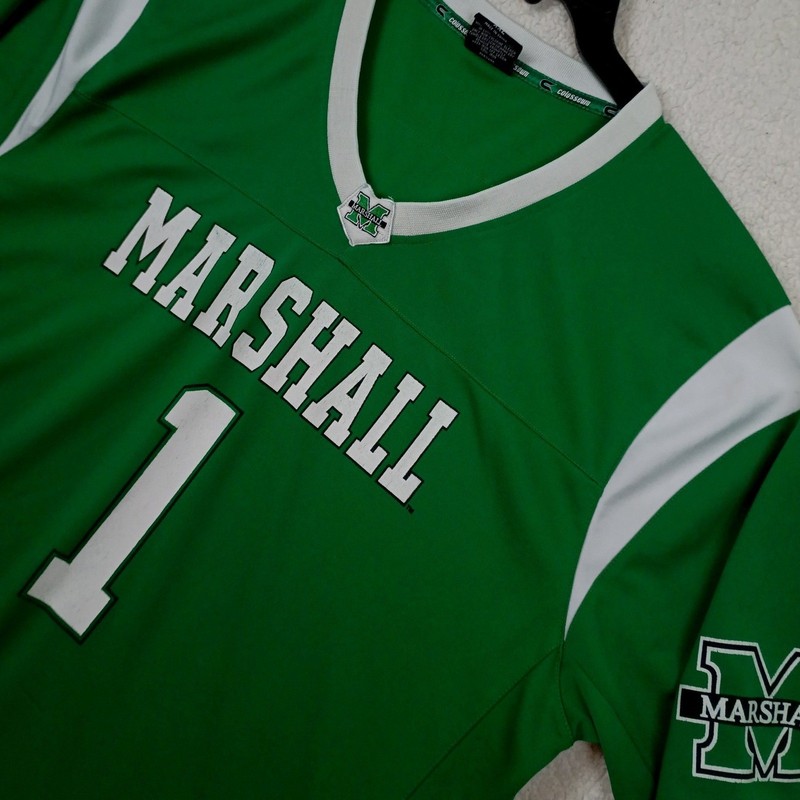 Colosseum Marshall U. Jersey Mens XXL Green Football The Herd No 1 Vintage gallery
