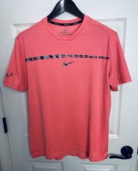 Nike Rafael Nadal 2017 US Open Day Tennis Crew Shirt Large RF Roger Federer