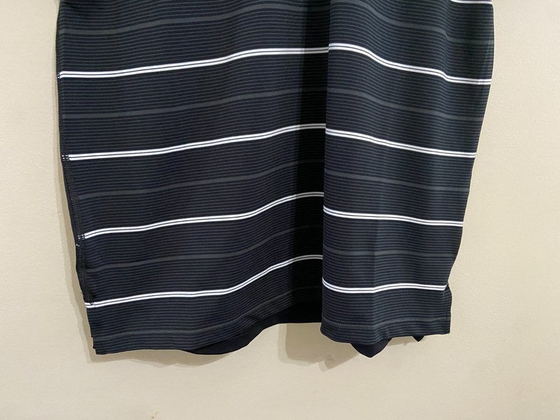 Nike Golf Tiger Woods Collection Striped Polo Shirt Black Mens S DR5318-010 NEW gallery