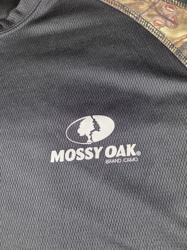 Mossy Oak Camo Performance Shirt Mens XL Black Hunting Athletic Tee gallery