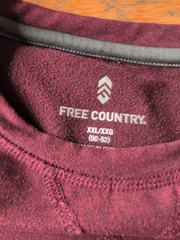 Free Country Shirt Men’s XXL Burgundy Micro-Tech Long Sleeve Comfort Stretch EUC gallery
