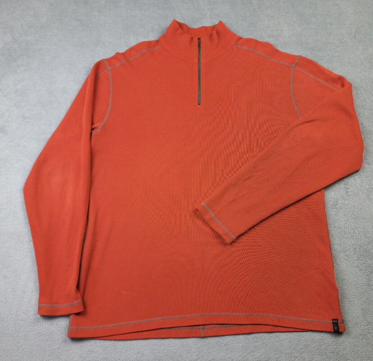 Agave Broken Arrow Men's Large Orange Quarter Zip Pullover Long Sleeve Shirt gallery