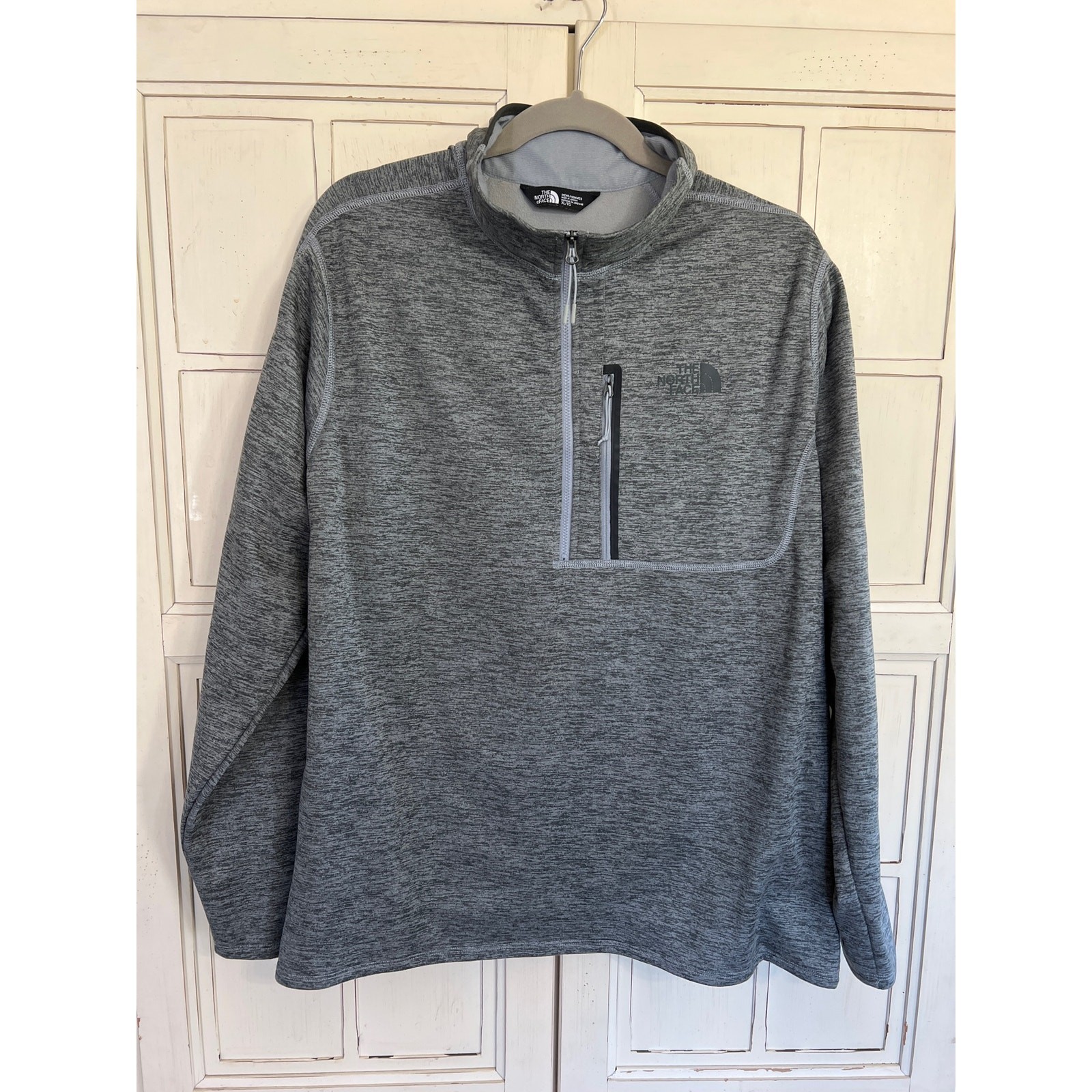 The North Face size XL gray 12 zip pullover fleece lined gallery