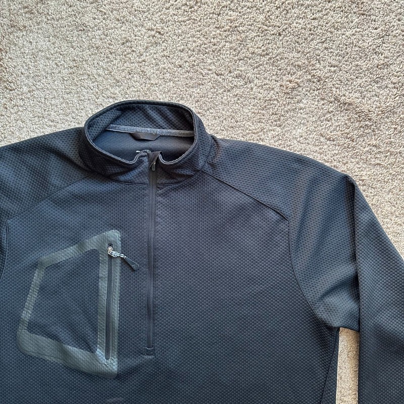 Zero Restriction Sweater Mens Large Fleece Golf Black Long Sleeve 1/4 Zip gallery