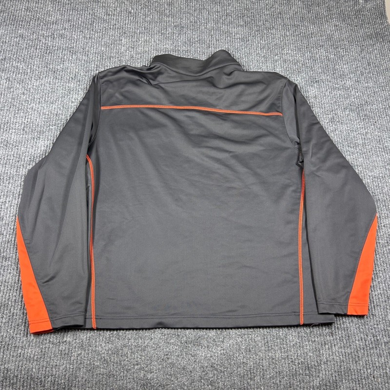 Walter Hagen Pullover Mens L Gray Orange 1/4 Zip Long Sleeve Golf Shirt gallery