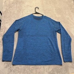 Lululemon Metal Vent Breathe Shirt Mens Large Blue Long Sleeve Athletic Training