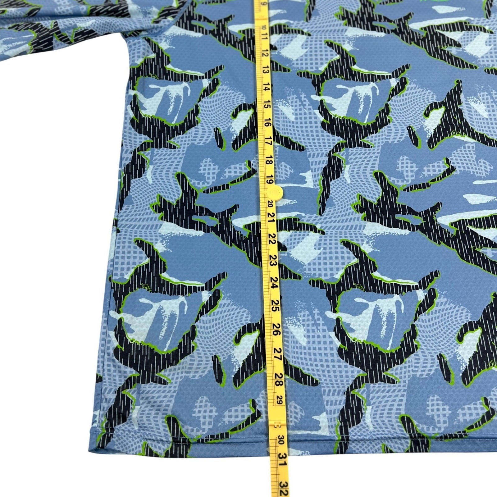 AFTCO Performance Fishing Shirt Men XL Blue Camo Long Sleeve Beach Sun Tee gallery