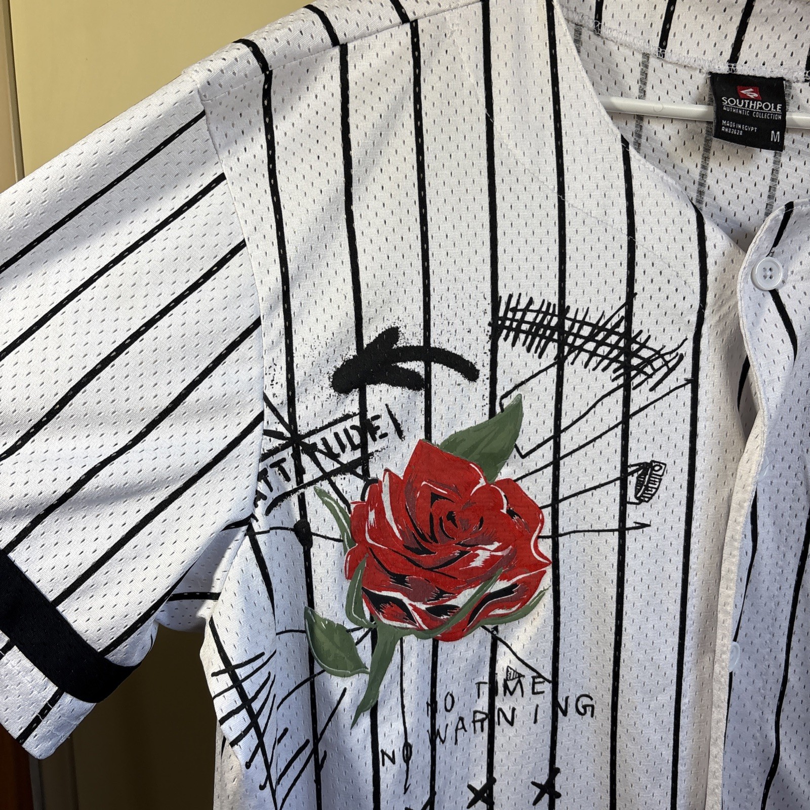 Men’s Vintage South Pole Baseball Jersey AOP Rose GOAT Size M gallery