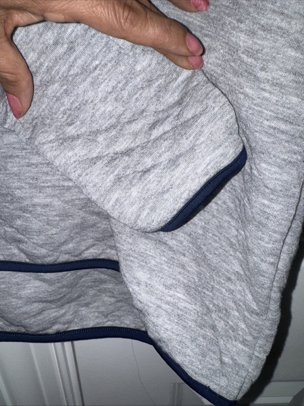 Holderness Bourne Sullivan Pullover Quilted Snap Sweater Mens Sz S Gray gallery