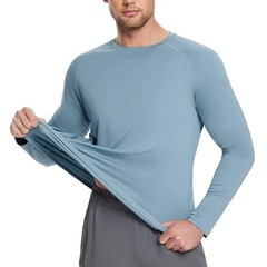 Men’s UPF 50+ Long Sleeve Shirts Soft Rash Guard Breathable Lightweight Worko…