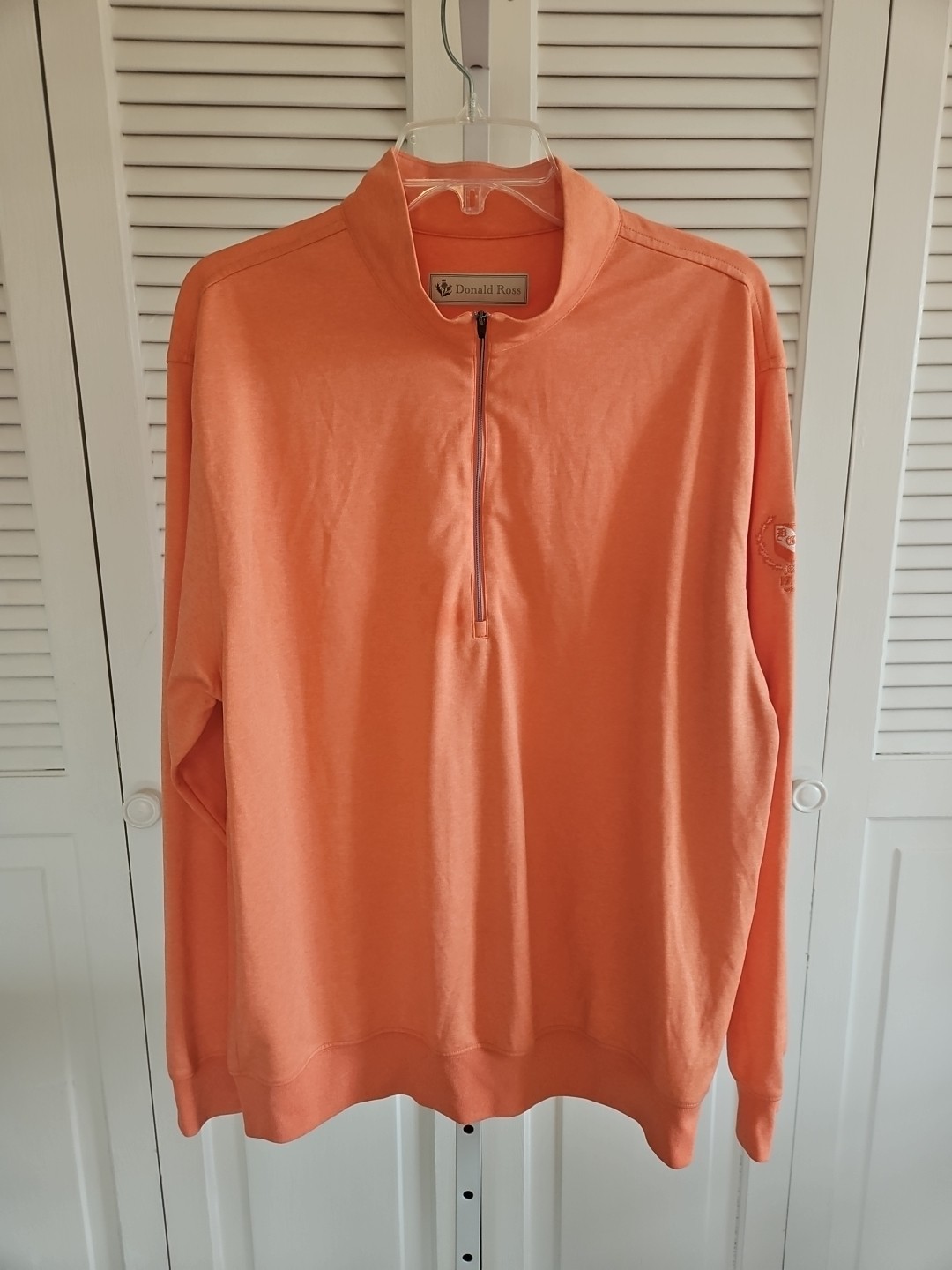 Donald Ross Orange 1/4 Zip Pullover Athletic Golf Stretch Long Sleeve Lightweigh gallery