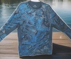 🎣Realtree ASPECT Fishing Shirt Men’s XL Water Camo CAMOUFLAGE Blue Long Sleeve