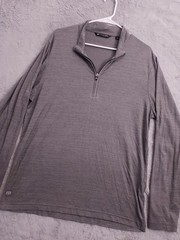 Travis Mathew Pullover Mens Large Gray Quarter Zip Lightweight Mock Golf Stretch
