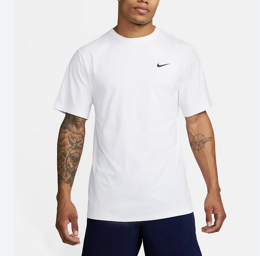 NIKE Dri-Fit Men`s Short Sleeve T-shirt Training Tee Size XL 2XL 3XL Blue White gallery