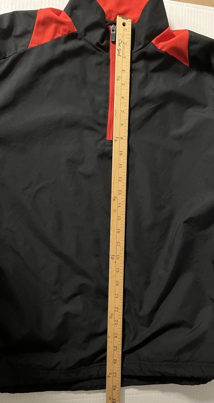 Pro Series 1/4 Zip Outerwear Pullover Med Black/Red gallery