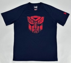Under Armour Transformers Shirt Mens Medium Blue Autobots Alter Ego Heat Gear