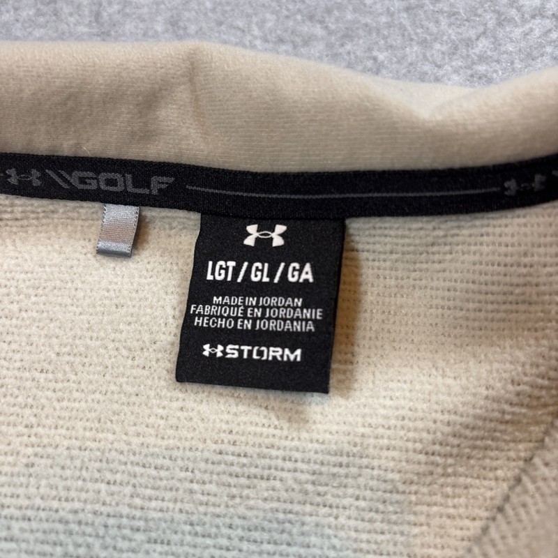 Under Armor Golf Men’s Beige Pullover Quarter Zip Sz Large Tall Storm Preppy gallery