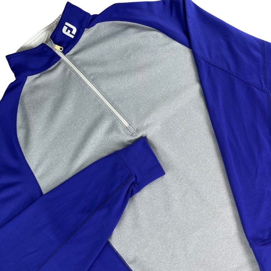 FootJoy 1/4 Zip Pullover Mens Medium Gray Blue Athletic Stretch Nylon Spandex gallery