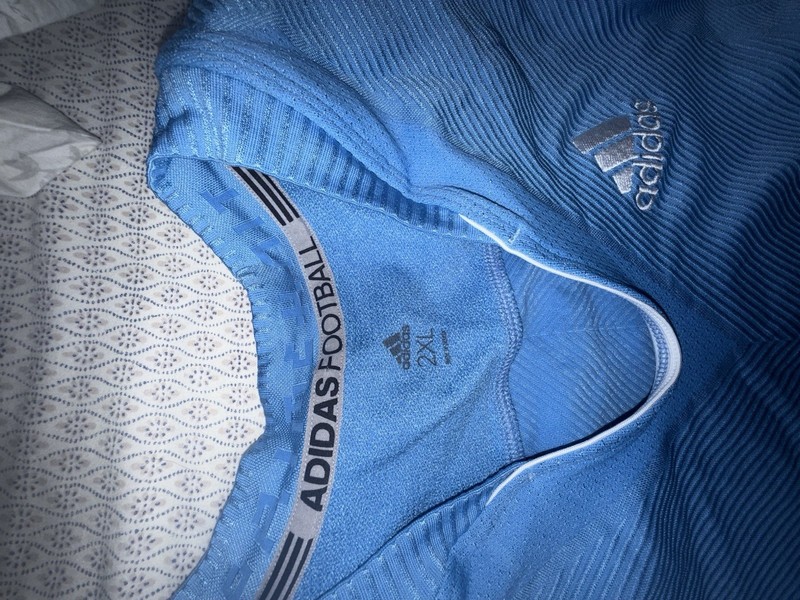 x5 Adidas Mens Primeknit A1 DQ3447 Football Jersey Light Blue White 2-L & 3-XXL gallery
