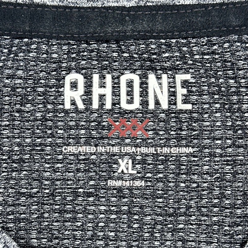 Rhone Reign Training Tee Men XL Gray Heather Seamless Raglan Workout Shirt Gym gallery