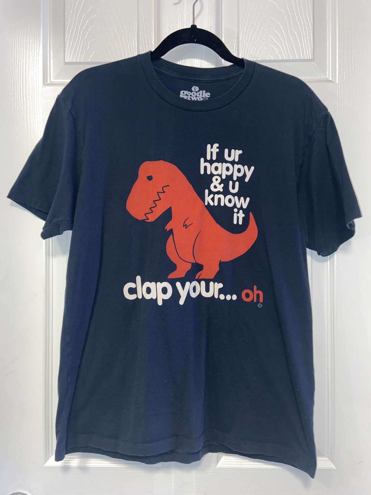 Goodie Two Sleeves Funny Dinosaur T. Rex Pullover Shirt Men’s Size: Large gallery