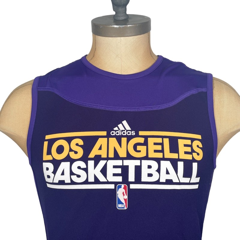 Los Angeles Lakers Reversible Purple Gold NBA Training Tank Top Mens - Size S gallery