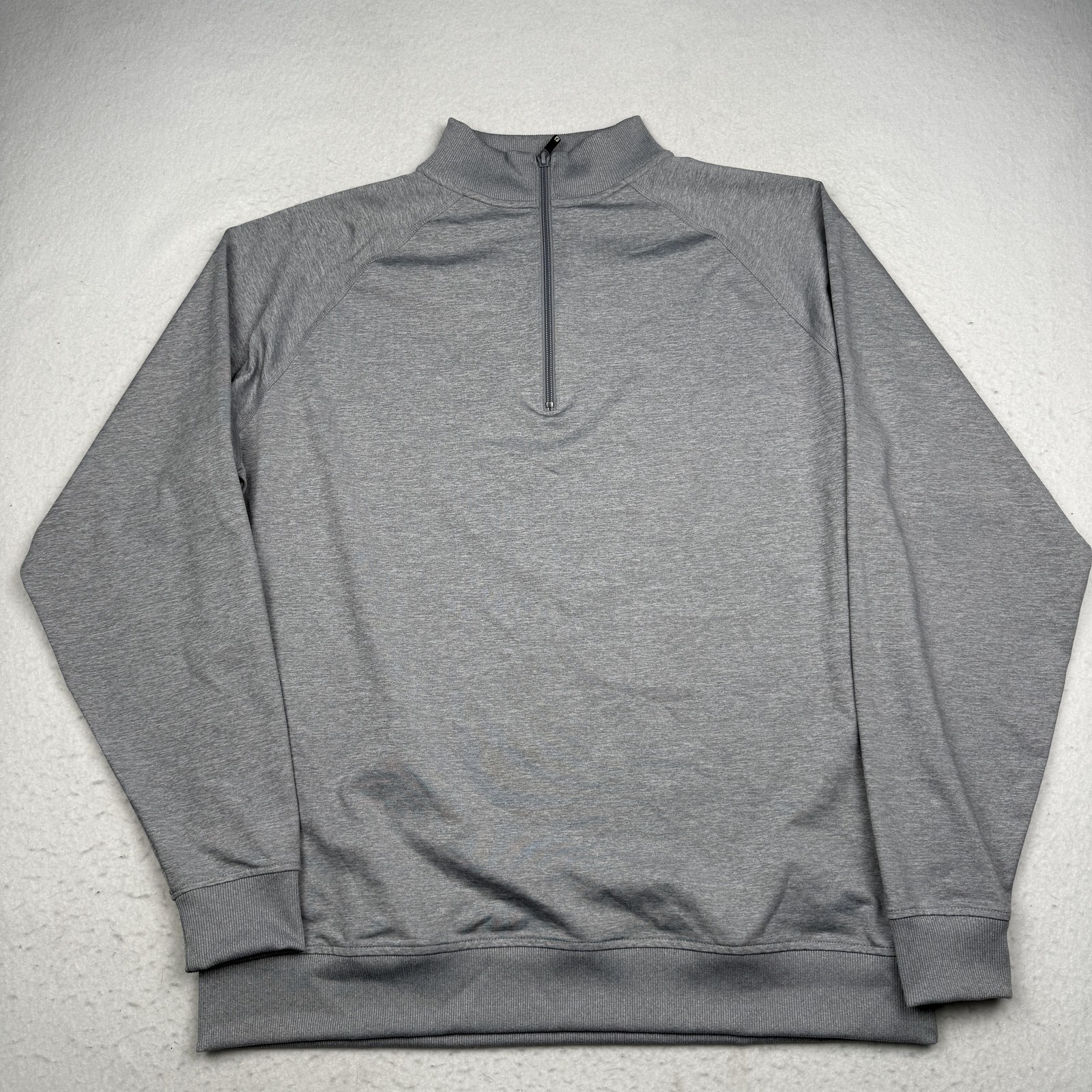 FootJoy Pullover Mens XL Gray 1/4 Zip Long Sleeve Golf Top Stretch Lightweight gallery