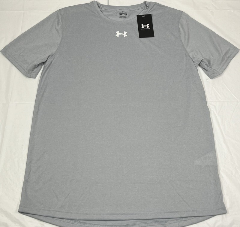 Under Armour UA Tech Locker 2.0 Short Sleeve Athletic Tee, Gray, Mens Small, NEW gallery