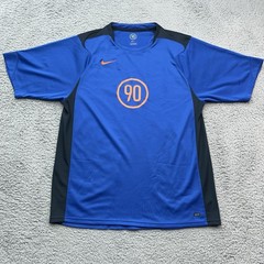 Nike Total 90 Shirt Mens L Blue T90 Soccer Jersey Dri-Fit Tee Vented Athleisure
