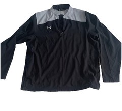 Under Armour Men’s 1/4 Zip Black And Gray Pullover Size Medium