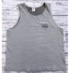 Speedo Vintage Mens Grey Waffle Knit Mesh Tank Top Made in USA Summer Beach