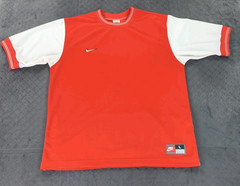 Vintage Nike Soccer Shirt Athletic Red Short Sleeve Men Large Made in USA