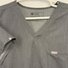 FIGS Catarina Technical Collection Scrub Top Men’s 5XL Grey V-Neck Pocket