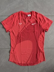 Nike Rafael Nadal Custom Player Issued Tennis Shirt Coral Red DV2874-671