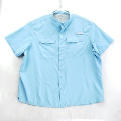 NEW Realtree Fishing Shirt Mens 3XL Blue Short Sleeve Guide Fishing UPF 40+ Top