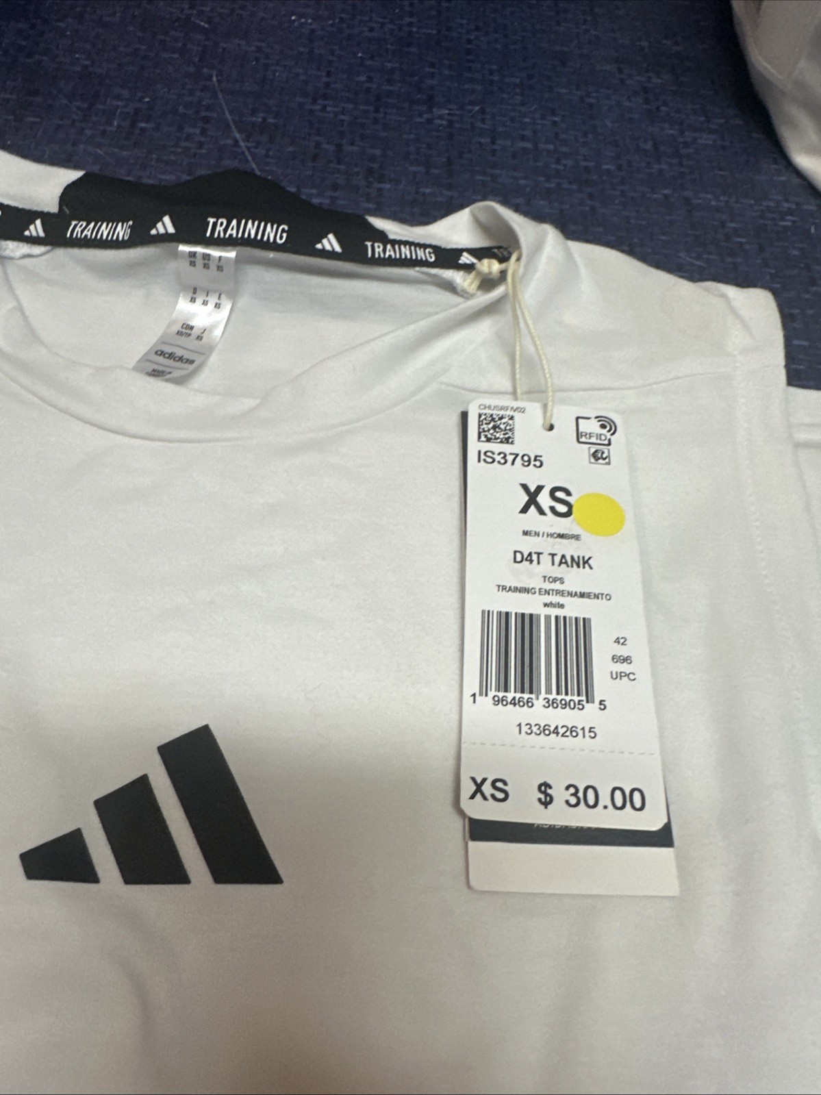 Adidas Men's Designed for Training Workout Tank Top in White, Size Xs 31s gallery