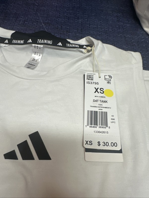 Adidas Men's Designed for Training Workout Tank Top in White, Size Xs 31s gallery