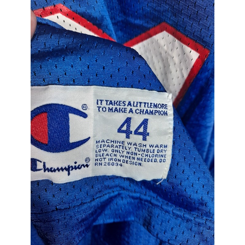 Champion VTG New York Giants Sehorn 31 V-Neck Short Sleeve Home Jersey Size 44 gallery