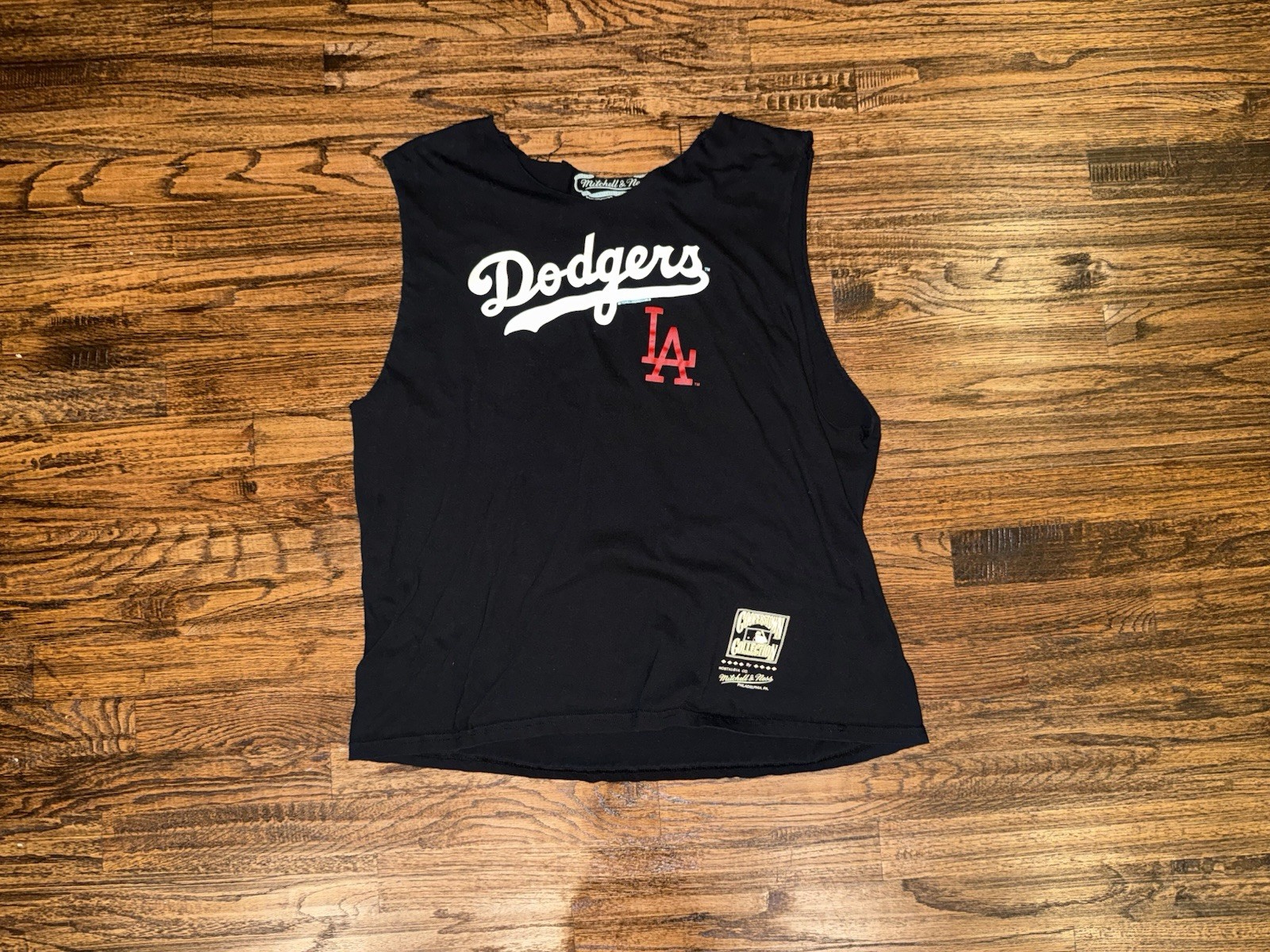 Mitchell & Ness MLB Los Angeles Dodgers Sleeveless Cut-Off Shirt Black Size XL gallery