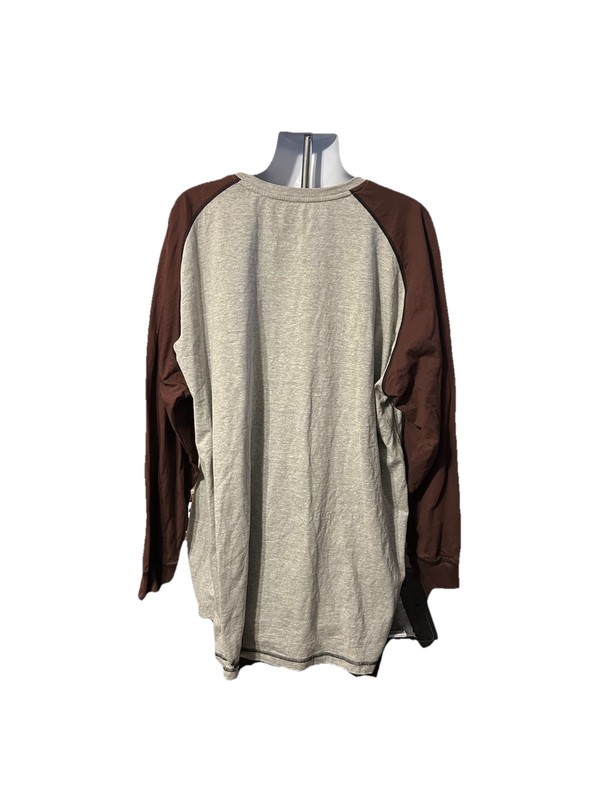 Cleveland Browns Long Sleeve Pullover Shirt Men 5XL Gray Brown Fanatics Helmet gallery
