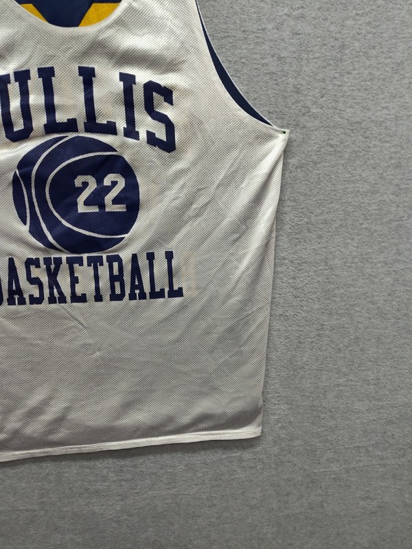 Cobblestones Men Basketball Jersey L Blue White Graphic Print Sleeveless Active gallery