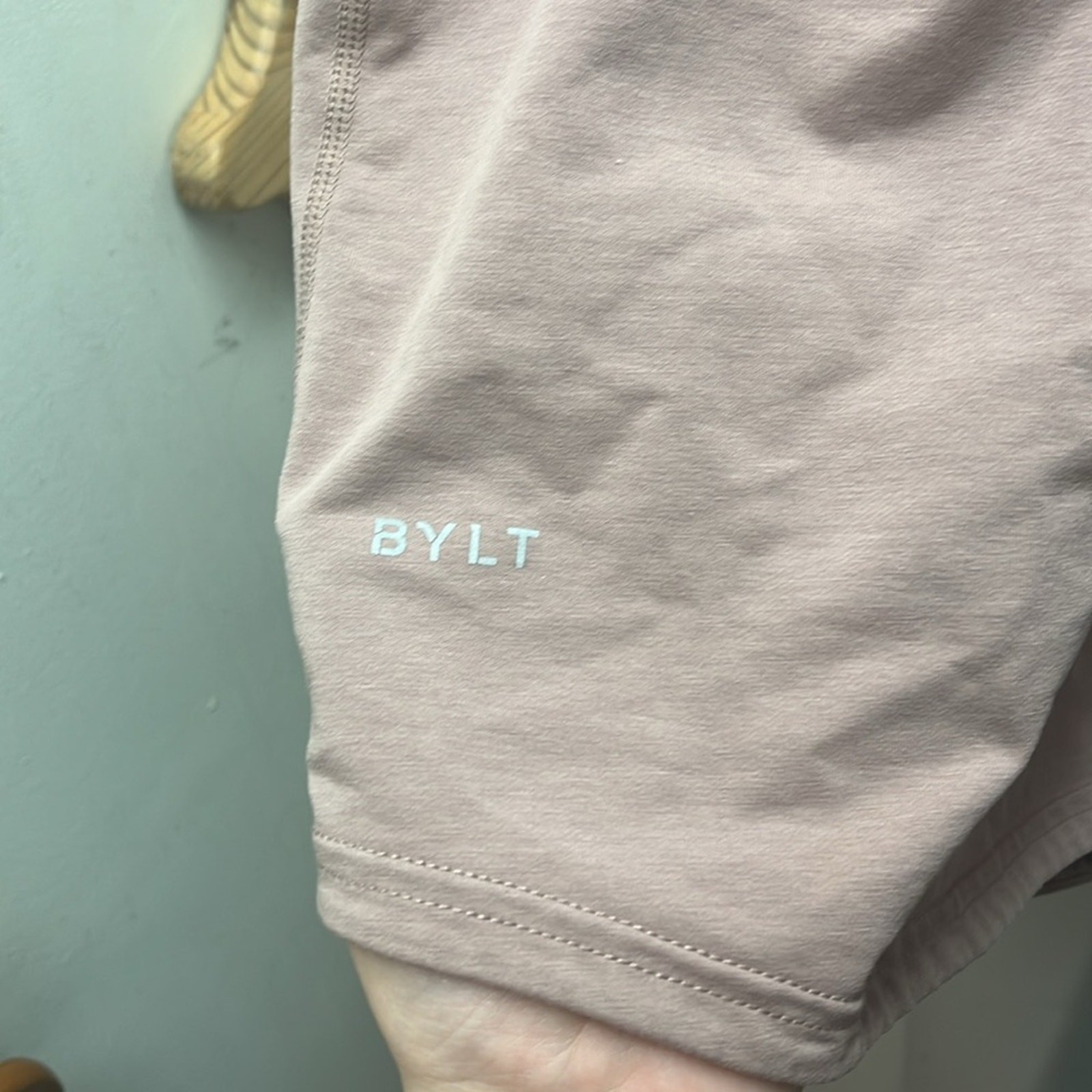 BYLT Basic Gray Mauve Drop Cut Short Sleeve LUX- XL gallery