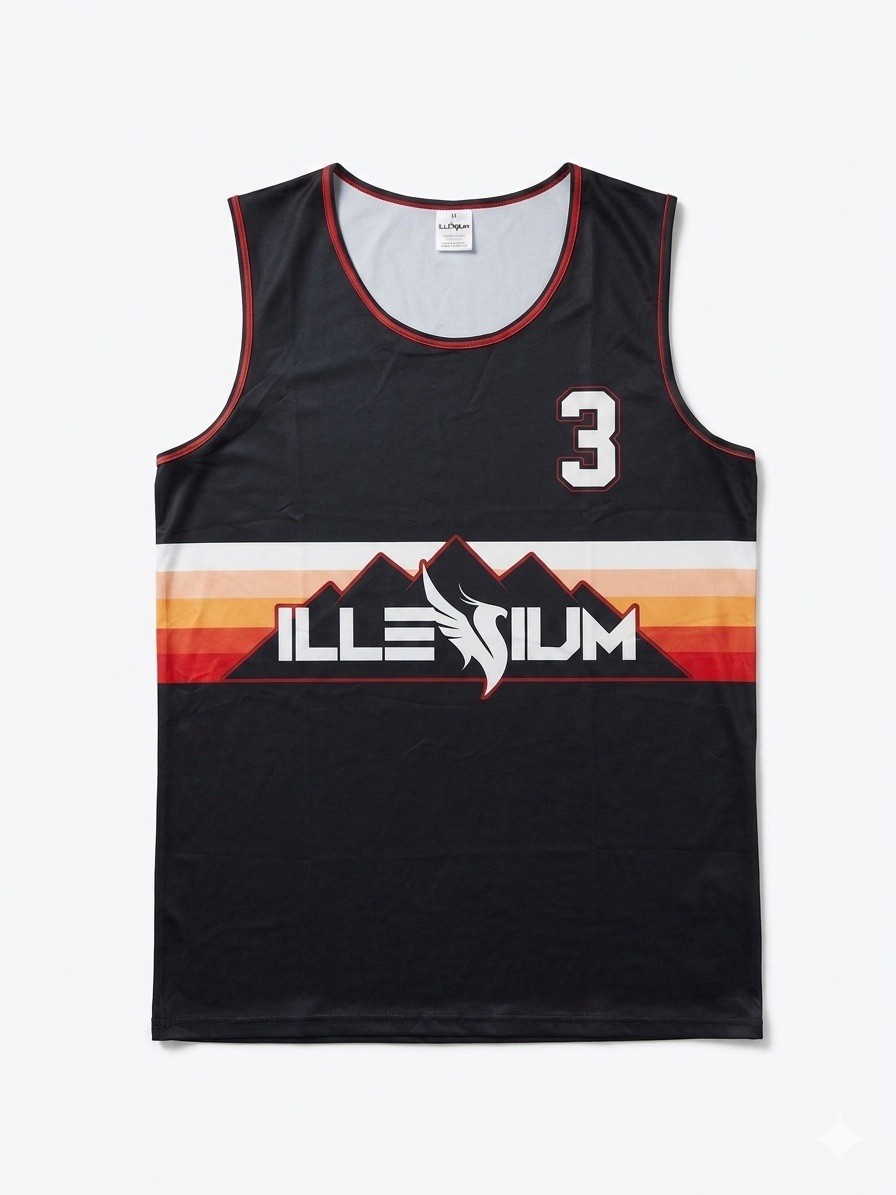 Illenium Black Basketball Jersey. Size M gallery