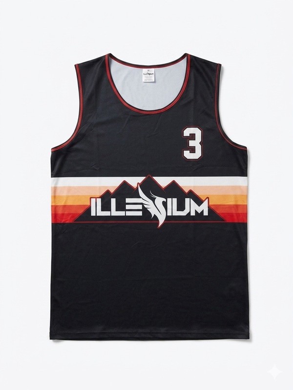 Illenium Black Basketball Jersey. Size M gallery
