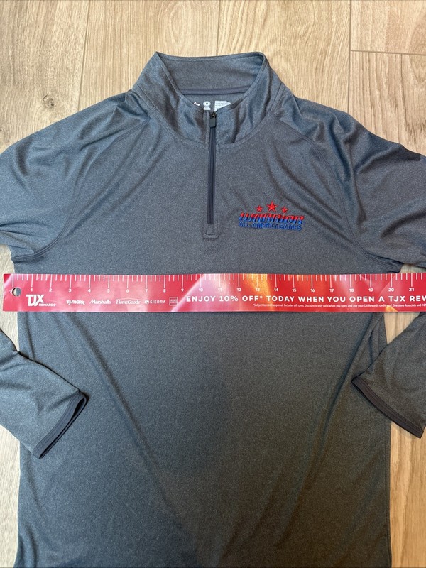 Warrior All American Gray Performance Quarter Zip Adult Medium EUC Alleson gallery