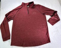 Greg Norman Play Dry Men’s 1/4 Zip Long Sleeve Pullover Red Wine Burgandy Large