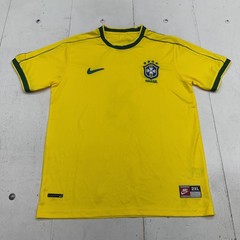 Brazil Jersey Mens 2XL Yellow Green Soccer Football National Team Nike Brasil