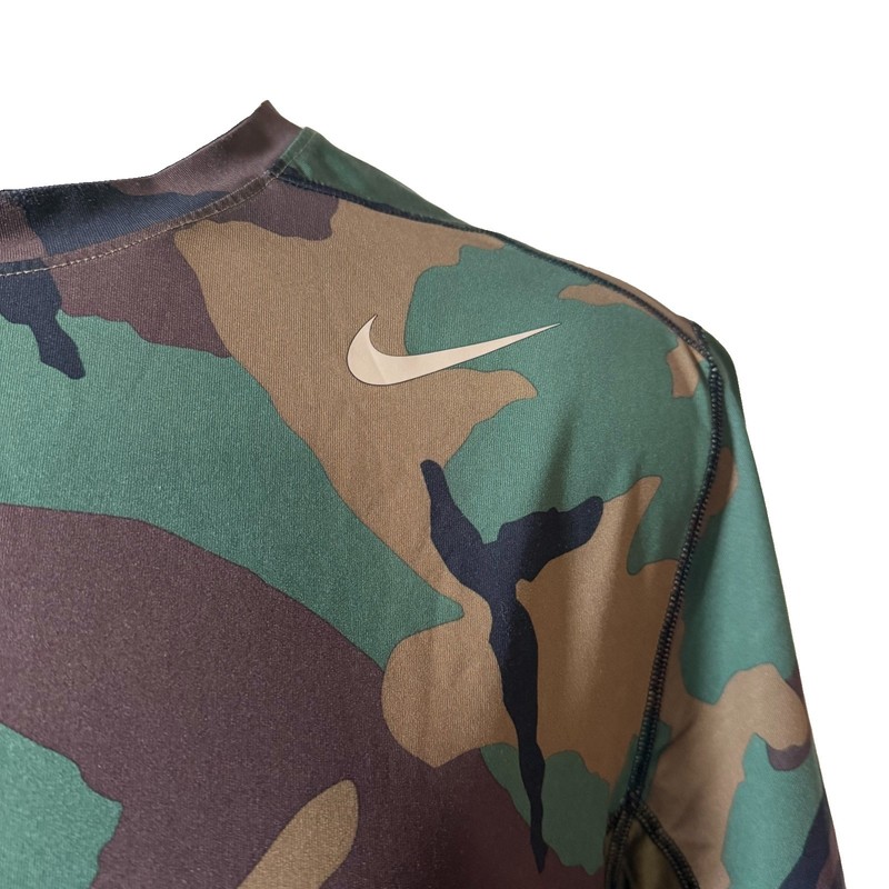Nike Pro Combat Hypercool Woodland Camo Shirt Men's XL Fitted Dri-Fit Athletic gallery
