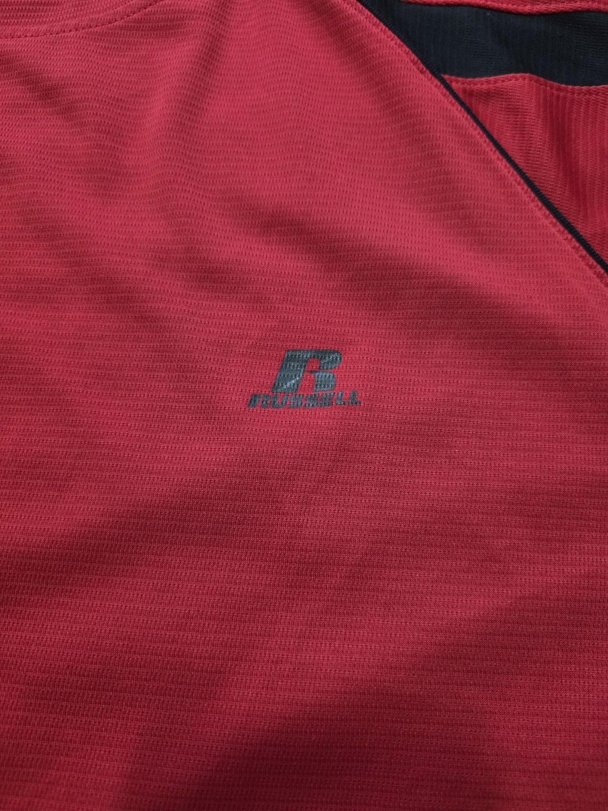 Russell Athletic Dri-Power Men's XL Red/Black Moisture Wicking Raglan Tee gallery
